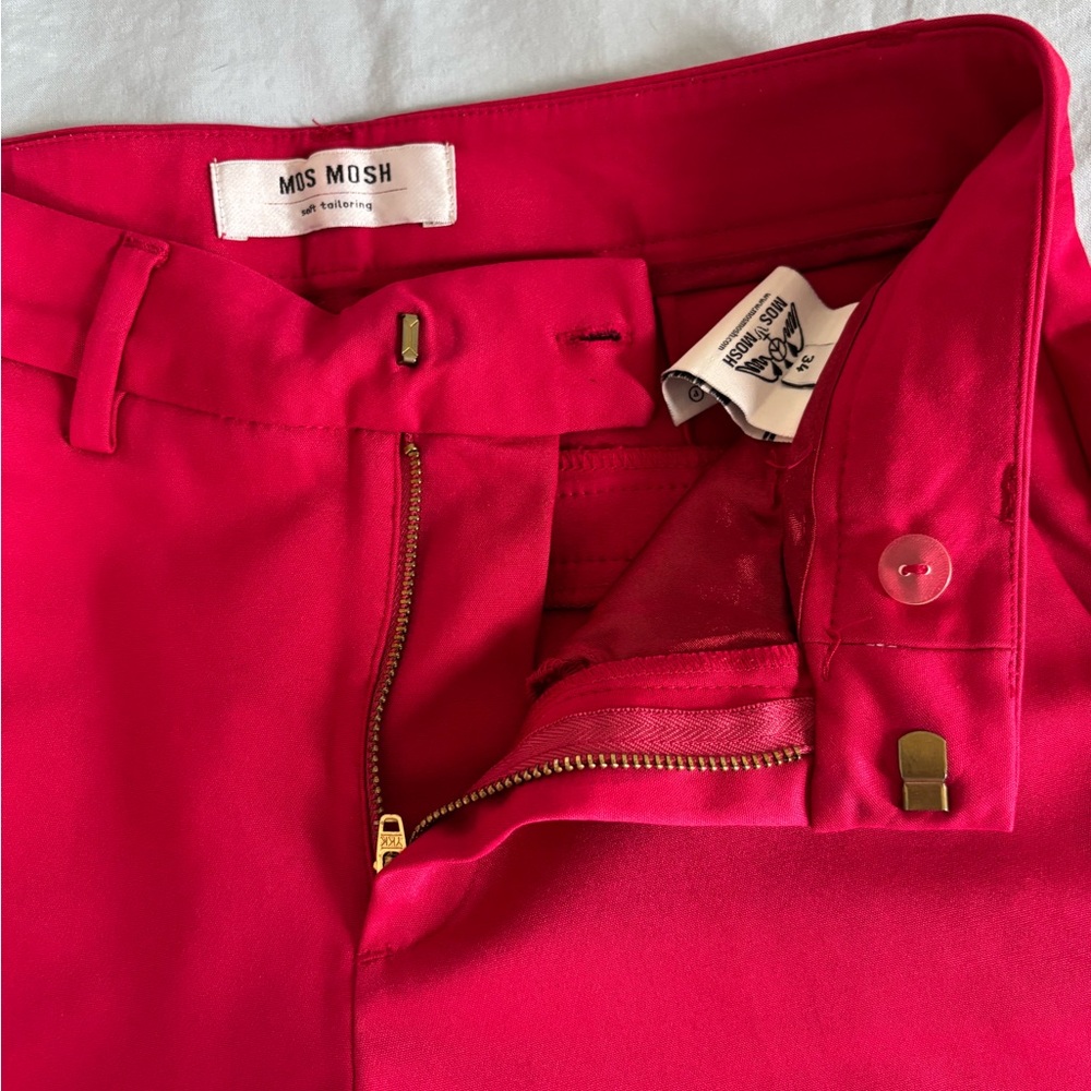 Mos Mosh Fuchsia Pants with Ankle Flare-Leg Design - Picture 3 of 13